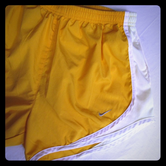 yellow nike shorts womens
